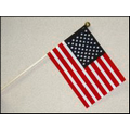 4'' X 6" Economy Cotton U.S. Stick Flag On 10" Wooden Dowel